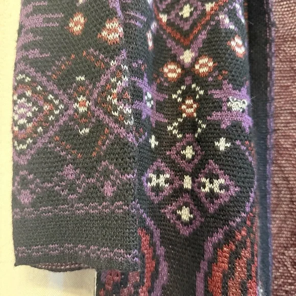 Roz & Ali Purple and Black Patterned Cardigan - Picture 4 of 4